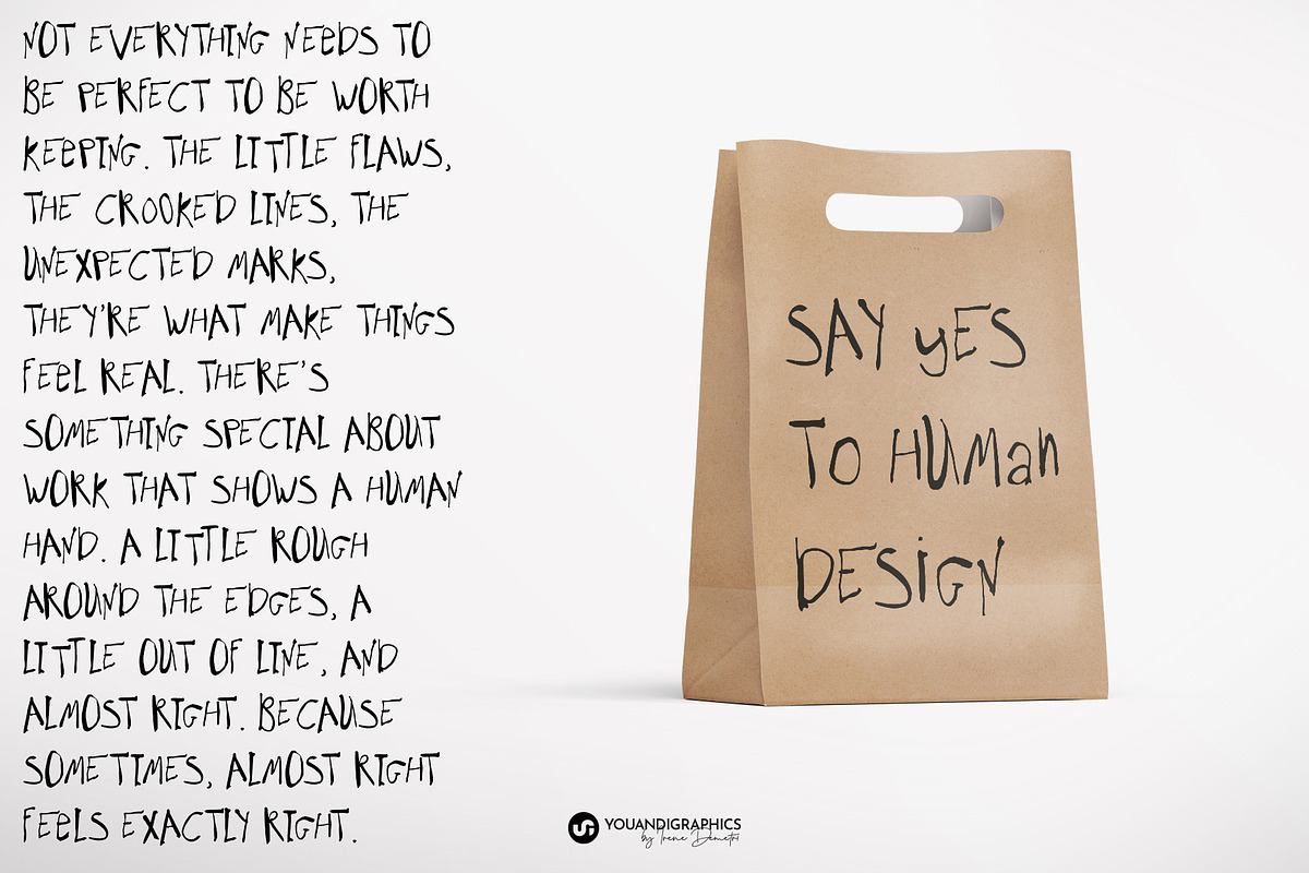 Almost Right Contemporary Ink Font, a Handwritten Font by Youandigraphics (Photo 2 of 13)