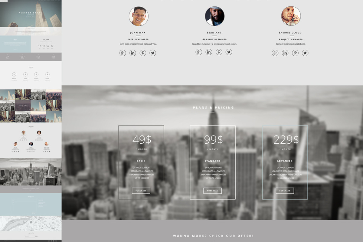 American Dream One Page Template, a Landing Page Template by CapitalTemplate (Photo 4 of 5)