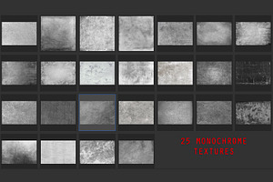 25 Monochrome BW Textures