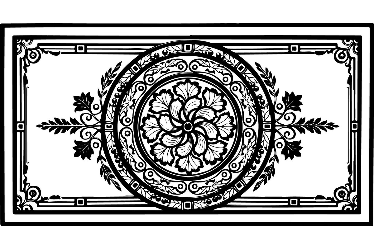 Vintage Ornamental Panel Frame, a Decorative Illustration by Designer_Momina (Photo 17 of 21)