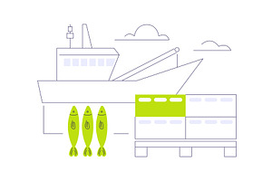 Fresh catch abstract concept vector, a Transportation Illustration by Visual Generation