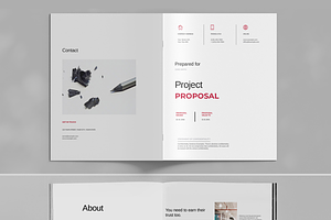 Red Project Proposal Brochure Layout