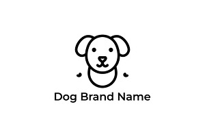 Dog head outline vector icon, a Branding & Logo Template by Vectorium Studio