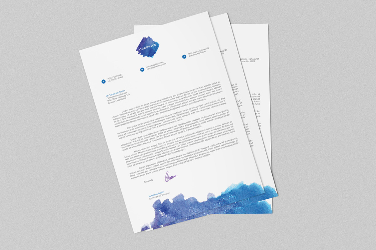 Corporate Letterhead 11 with MS Word, a Stationery Template by ND Design (Photo 5 of 9)