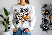 Halloween Web Weaving Party, a Seasonal Illustration by Sharon Schwalbe (Thumbnail 3 of 5)