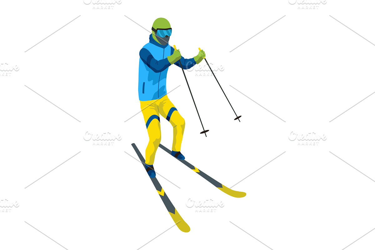 Skier, icon. Sportsman doing, a Sport Illustration by Things for designers
