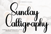 Sunday calligraphy, a Handwritten Font by FreshTypeINK (Thumbnail 1 of 7)