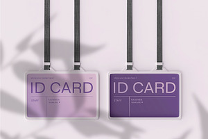 3d Set Of Two ID Holder Mockup