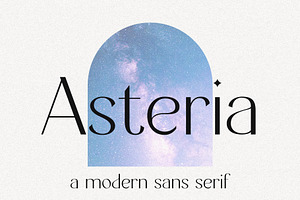 Asteria // A Modern Sans Serif Font