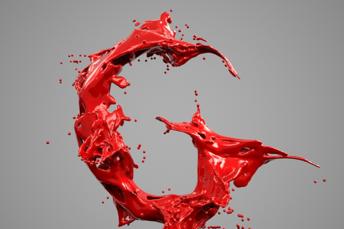 Splash Liquid Alphabet: G, a Food & Drink 3D Model by Tedi Permana (Photo 1 of 4)