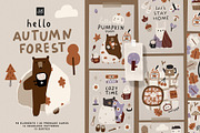Autumn Forest graphic collection, an Animal Illustration by avdnadi (Thumbnail 1 of 10)