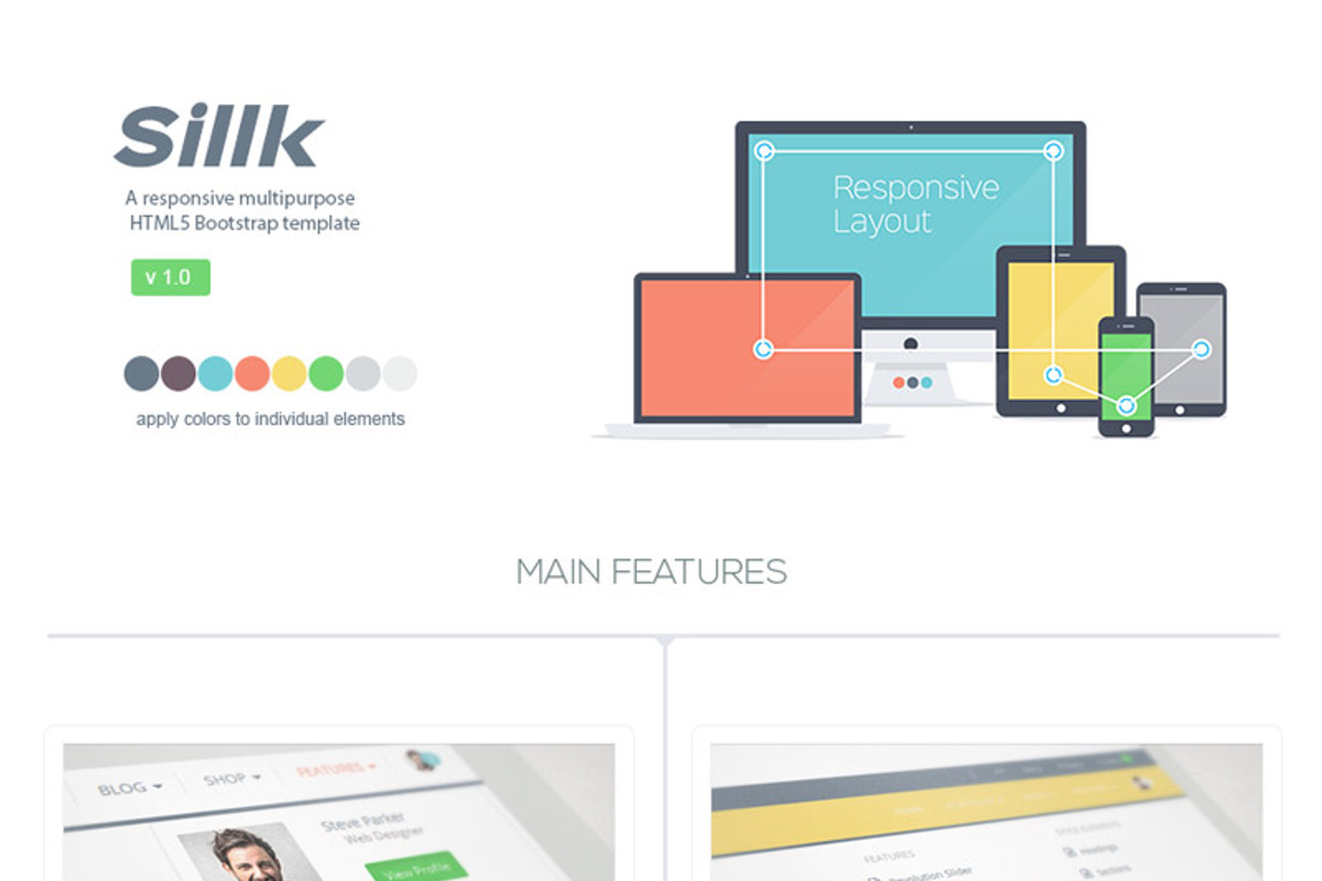 Sillk multipurpose html5 template, a Websites & App Template by Graio (Photo 2 of 2)