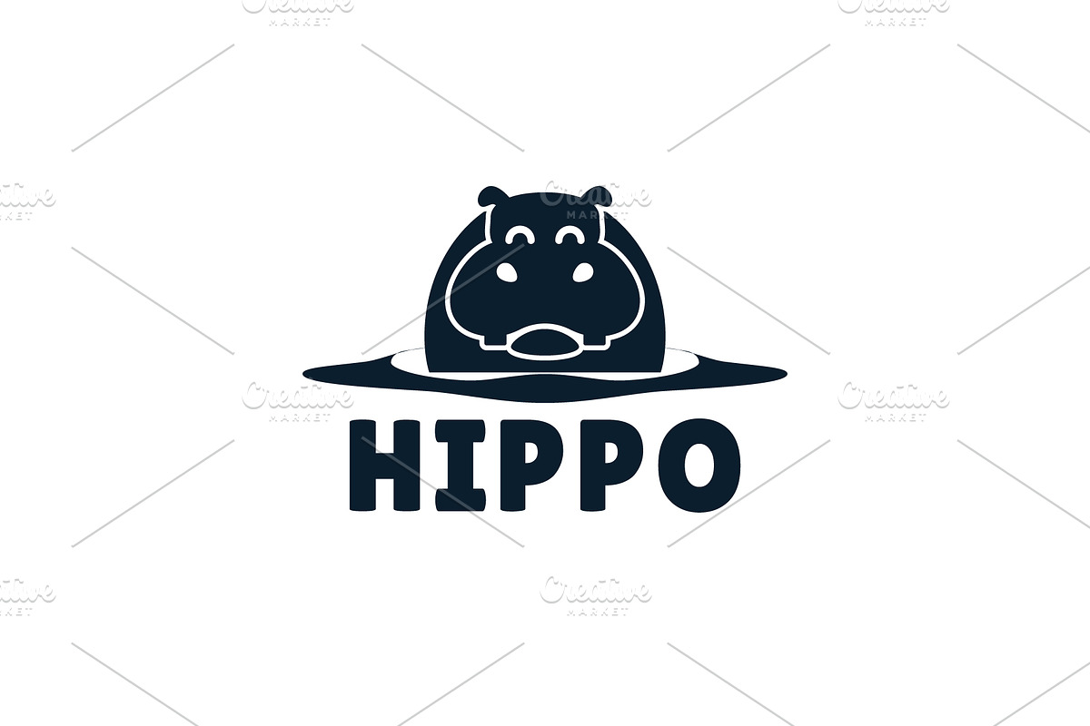 Hippo logo vector icon illustration, a Branding & Logo Template by Dyn Studio
