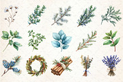 Winter Herbs Sublimation Clipart, an Illustration by Rose Art (Thumbnail 2 of 7)