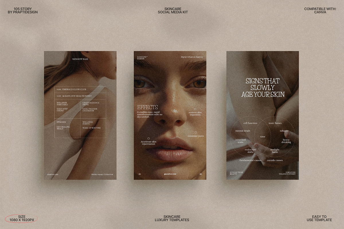 Canva Stories for Skincare Brand preview 2