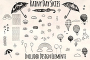 Rainy Sky Element Pack 80+ Graphics!, an Illustration by Violet LeBeaux (Thumbnail 3 of 5)