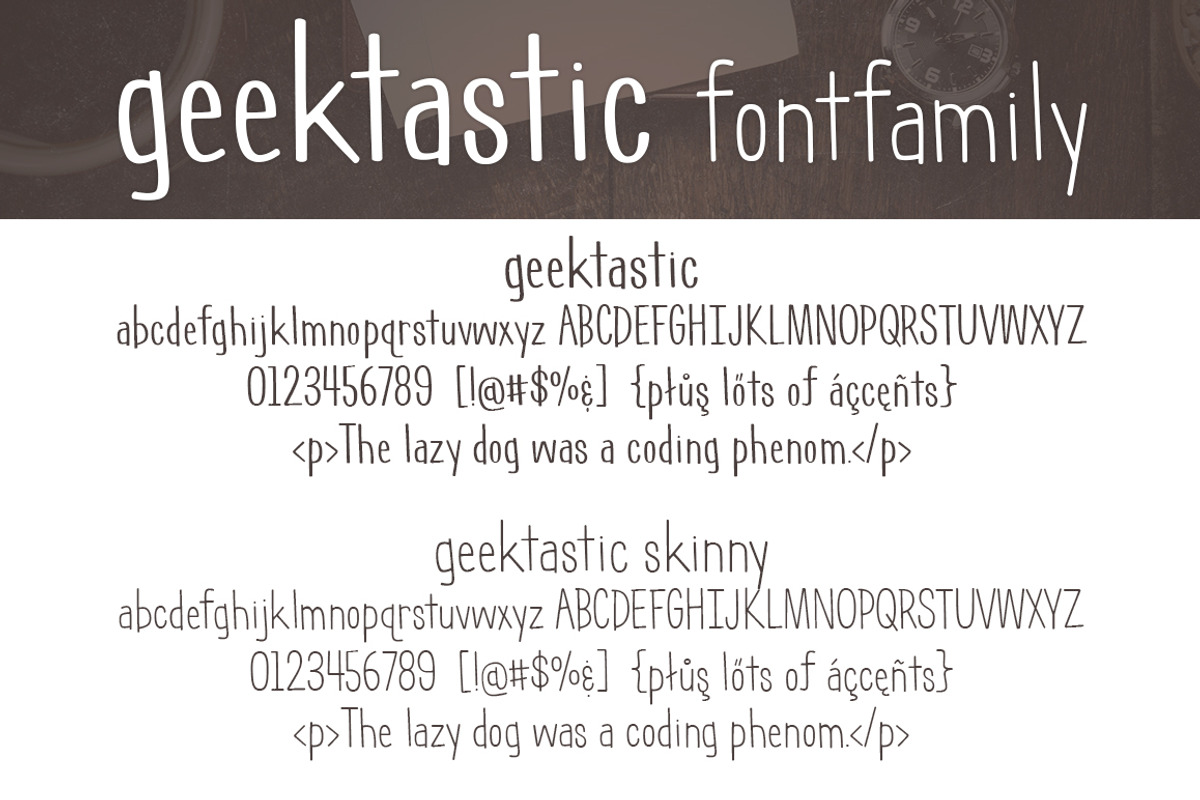 Geektastic Font Family preview 2
