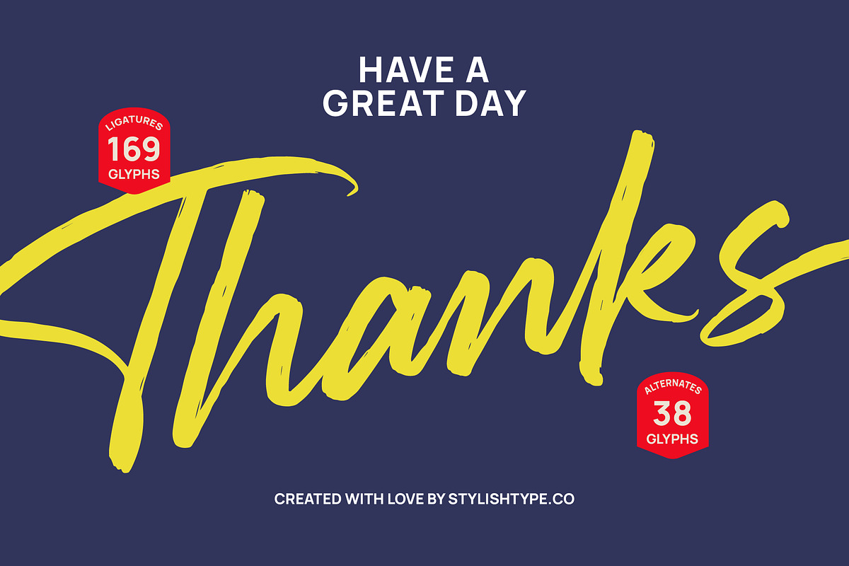 Mention Roberto Modern Brush Font, a Script Font by stylishtype.co (Photo 20 of 20)