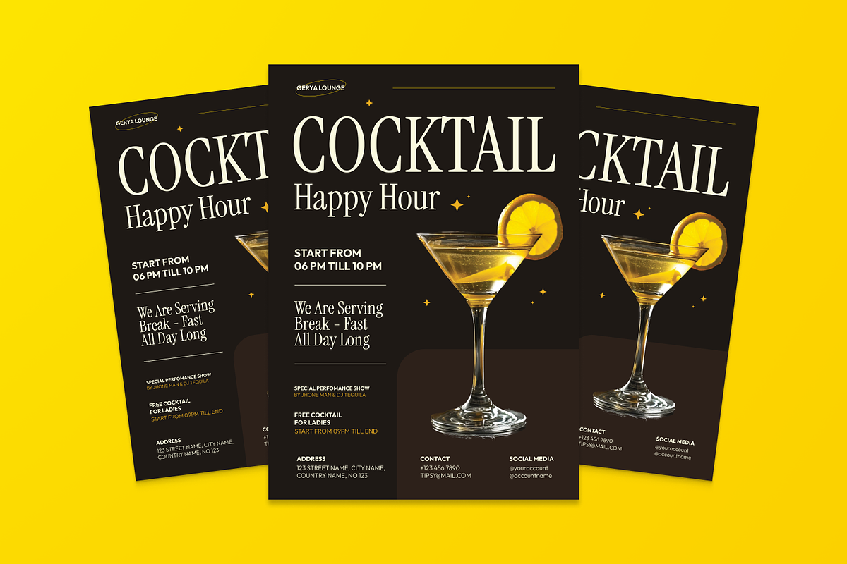 Cocktail Party Flyer, a Flyer Template by MMPixelCraft (Photo 3 of 5)