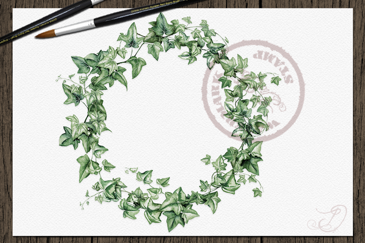 Ivy Watercolor Illustration, a Decorative Illustration by DioFlow (Photo 2 of 5)