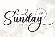 Sunday | Script Font, a Handwritten Font by Scratchones (Thumbnail 1 of 9)