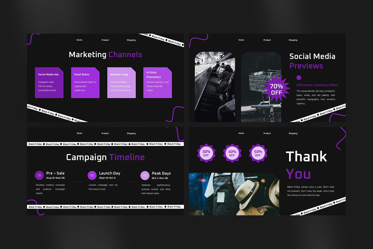 Black Friday Powerpoint Template, a Presentation Template by Eklip Studio (Photo 5 of 5)