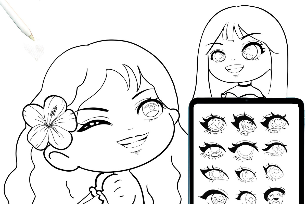 130+ Procreate Anime Eye Stamps, a Brush Add-On by DrawingStoryShop (Photo 5 of 8)
