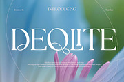 Deqlite - Luxury Serif Typeface, a Serif Font by Brand Earth (Thumbnail 1 of 7)