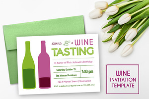 Wine Tasting Party Invitation