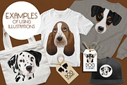 Dog portraits.Vector illustrations., an Illustration by Indie Khisa (Thumbnail 7 of 9)