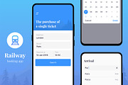 Railway booking app wireframe kit, a Wireframe Template by Peer Forest (Thumbnail 1 of 5)