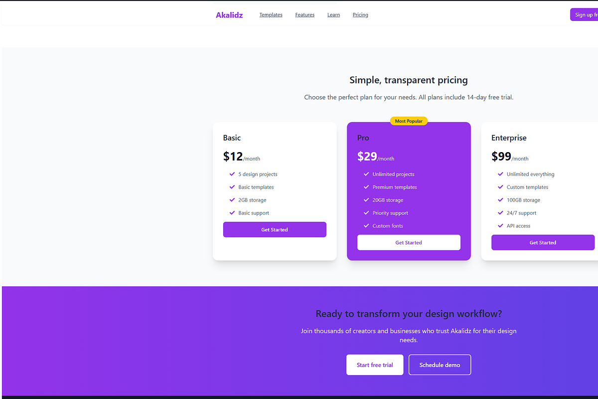 Canva Inspired Landing Page, a React Template by Dz Akali (Photo 3 of 4)