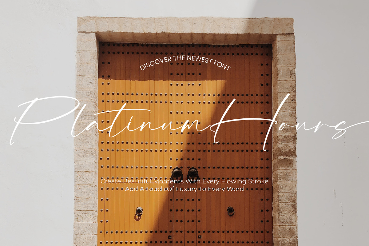 Platinum Hours, a Script Font by operatype.co (Photo 1 of 8)