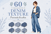 Procreate Denim Texture Brushes, a Brush Add-On by HopeArtIllustration (Thumbnail 1 of 6)