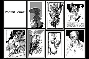 Black & white drawing collection.