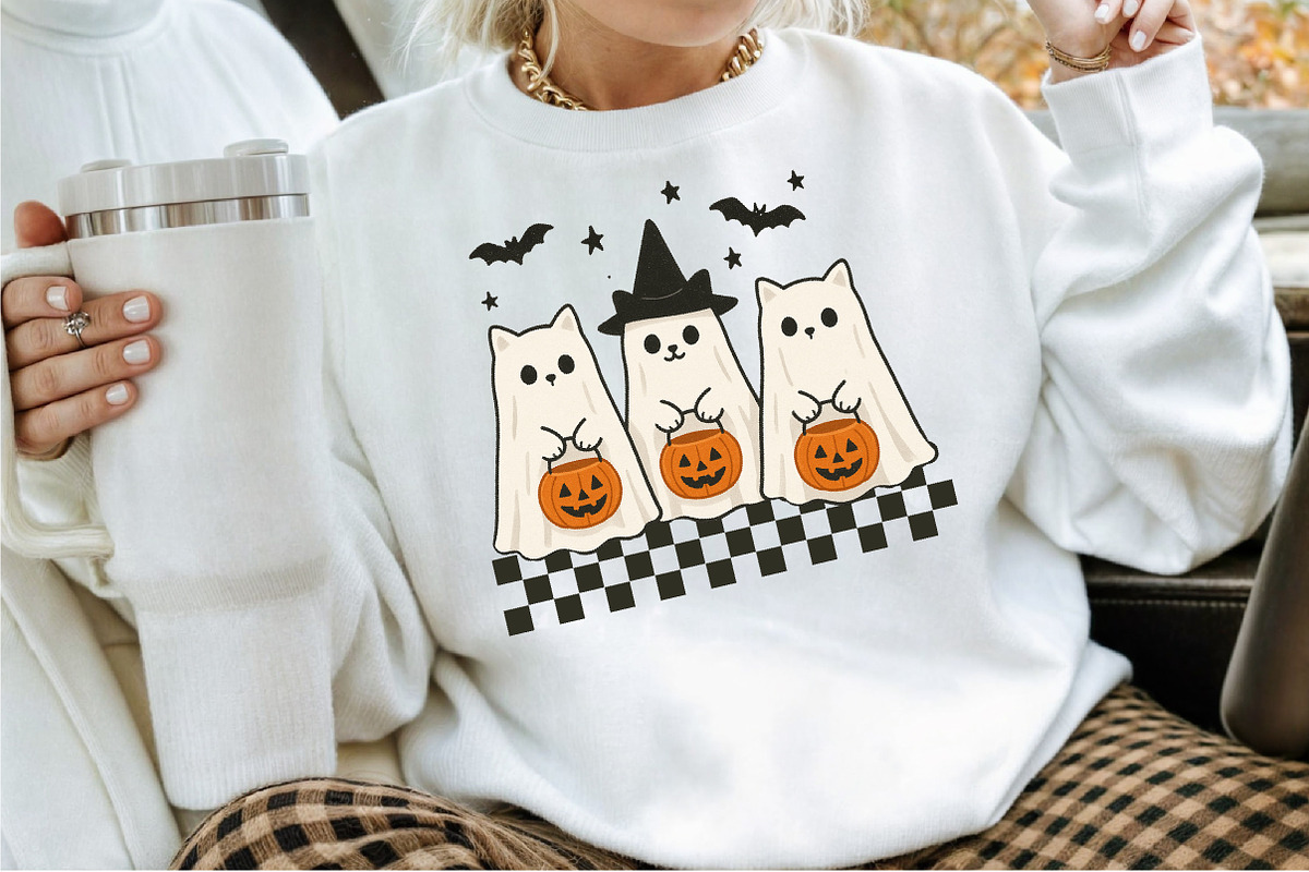 Ghost Spooky Cat Pumpkin Halloween P, an Illustration by Sublimation Artist (Photo 6 of 9)