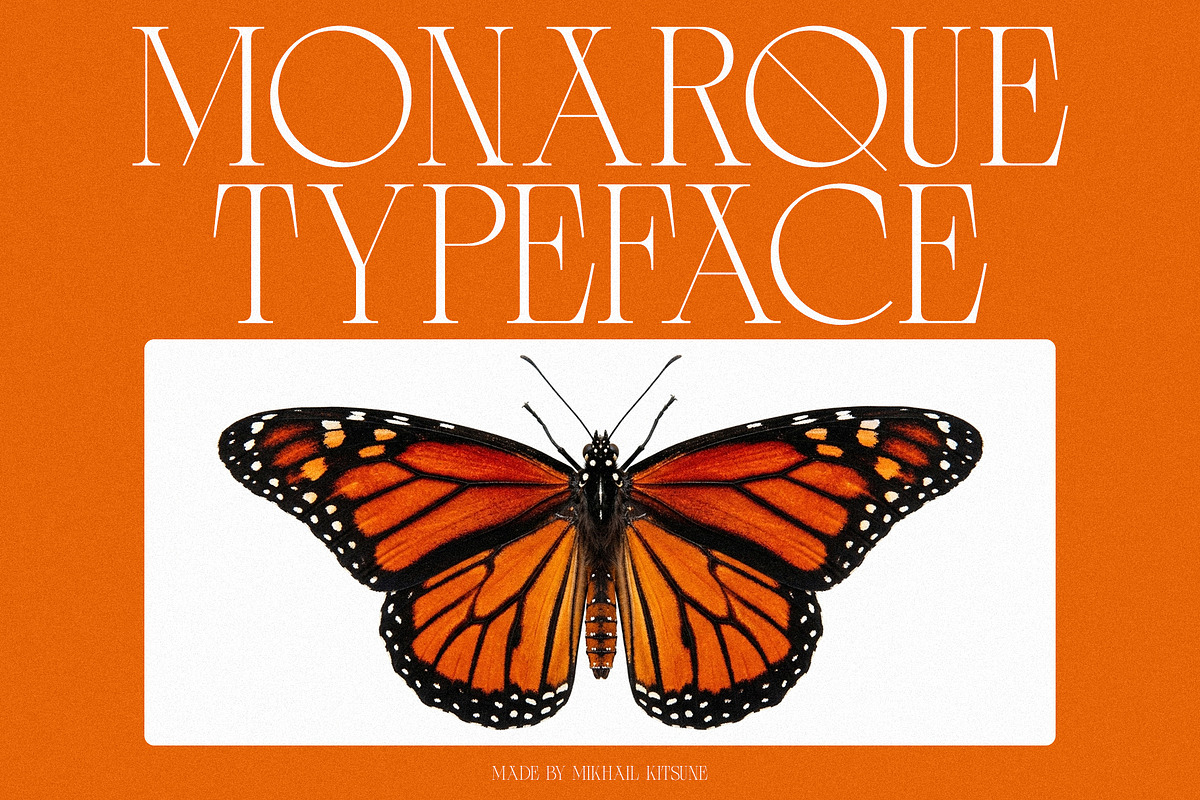 Monarque - Elegant & Chic Serif, a Serif Font by Mikhail Kitsune (Photo 1 of 8)
