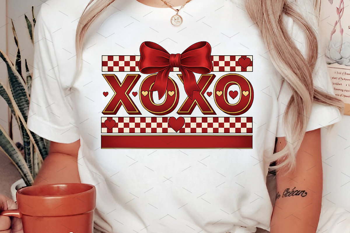 Retro XOXO Coquette Valentines PNG, an Illustration by Libby Wishes (Photo 3 of 5)
