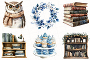 Watercolor Winter Bookworm Clipart, an Illustration by OK Design (Thumbnail 5 of 5)