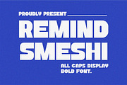 Remind Smeshi || All Caps Display, a Sans Serif Font by Idea Studio (Thumbnail 1 of 5)
