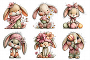 Whimsical Spring Bunny Clipart, an Illustration by Daily.Designs (Thumbnail 6 of 8)