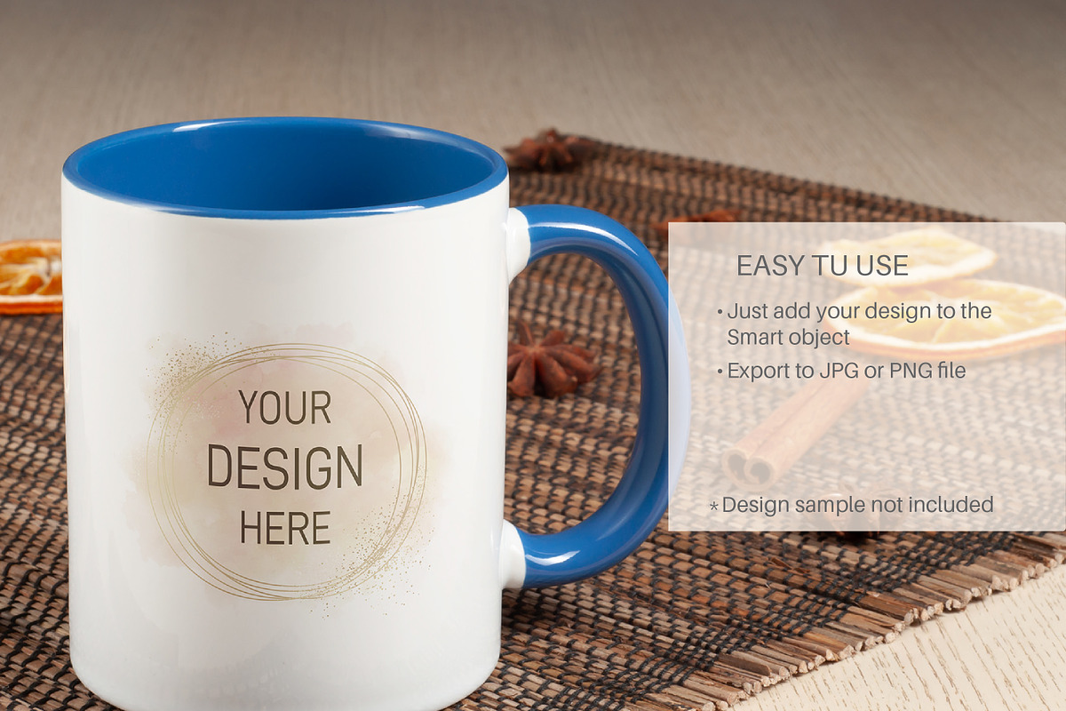 11oz Two-tone Mug Mockup, a Cups & Container Mockup by MockupsBox (Photo 3 of 4)