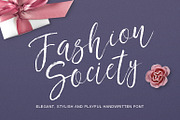 Fashion society handwritten font, a Script Font by Pink Ocean (Thumbnail 1 of 9)
