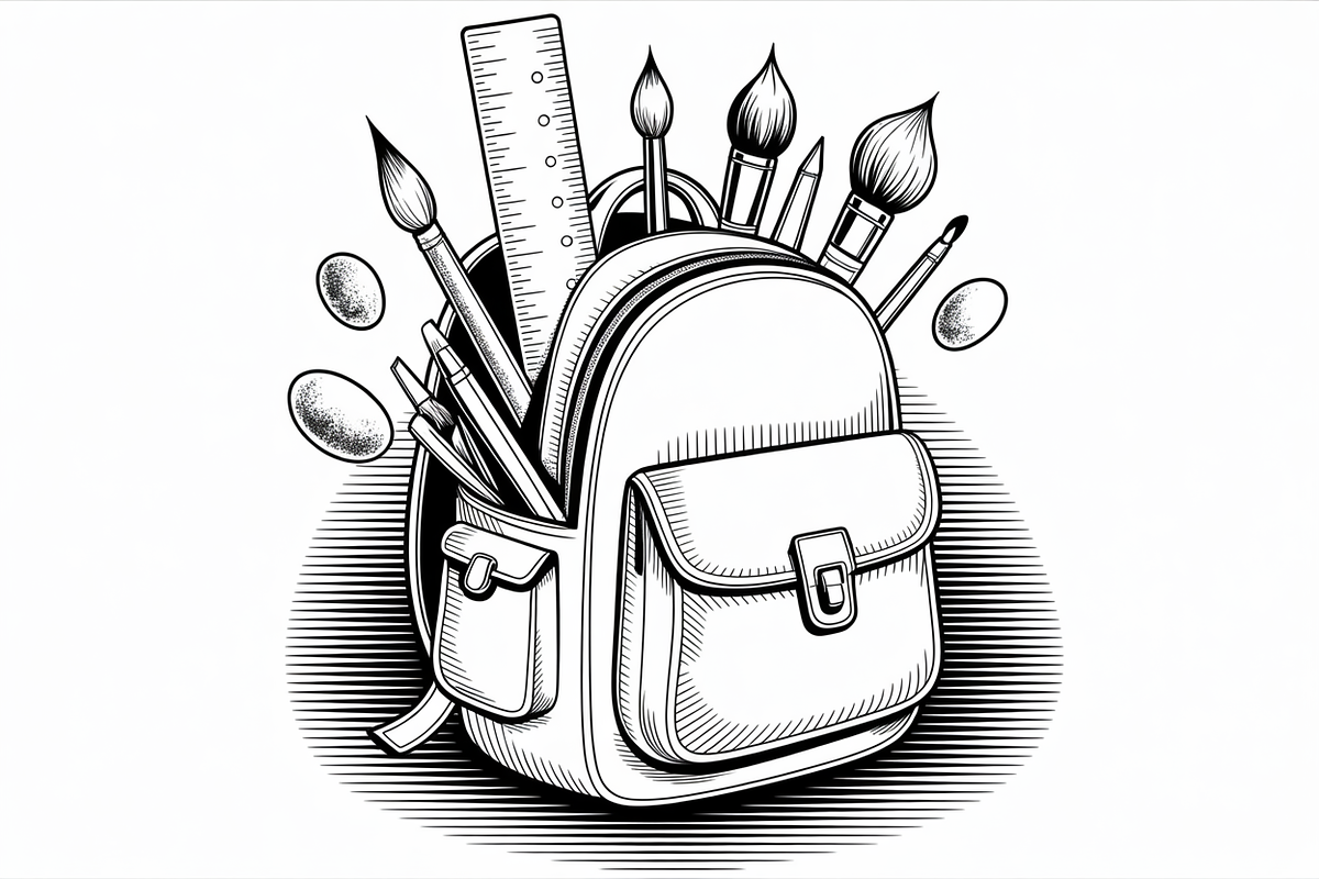 Child school bag line art symbol, an Illustration by Amazin_art (Photo 8 of 11)