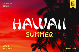 Hawaii Summer - Playful Groovy Font, a Symbol Font by Gravitype