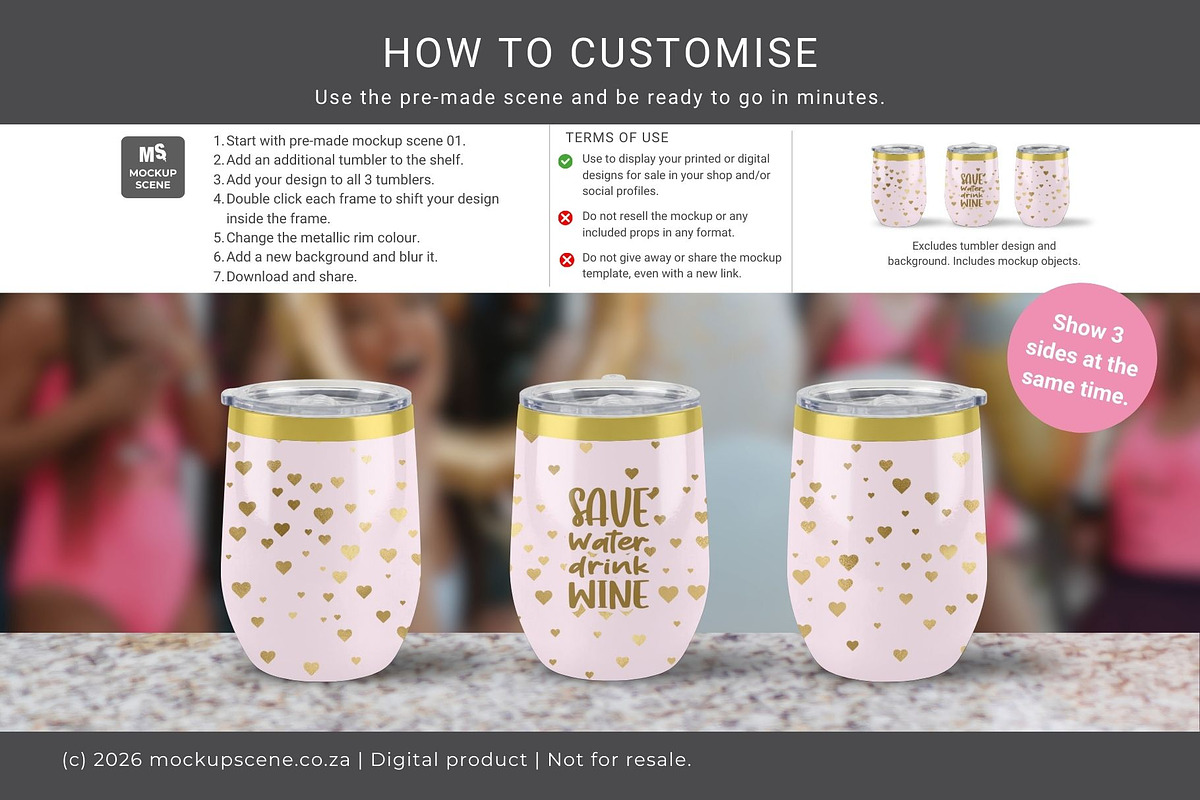 12oz Wine Tumbler Canva Smart Mockup, a Cups & Container Mockup by Mockup Scene (Photo 7 of 14)