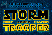 Stormtrooper - interlocking sci-fi, a Font by Comicraft Fonts (Thumbnail 1 of 5)