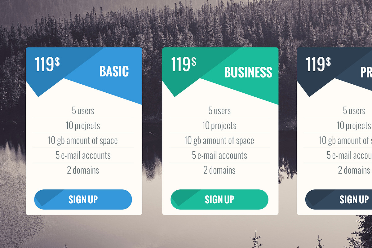 Avantgarde - Pricing table, a Templates & Theme by Brand Square (Photo 2 of 2)