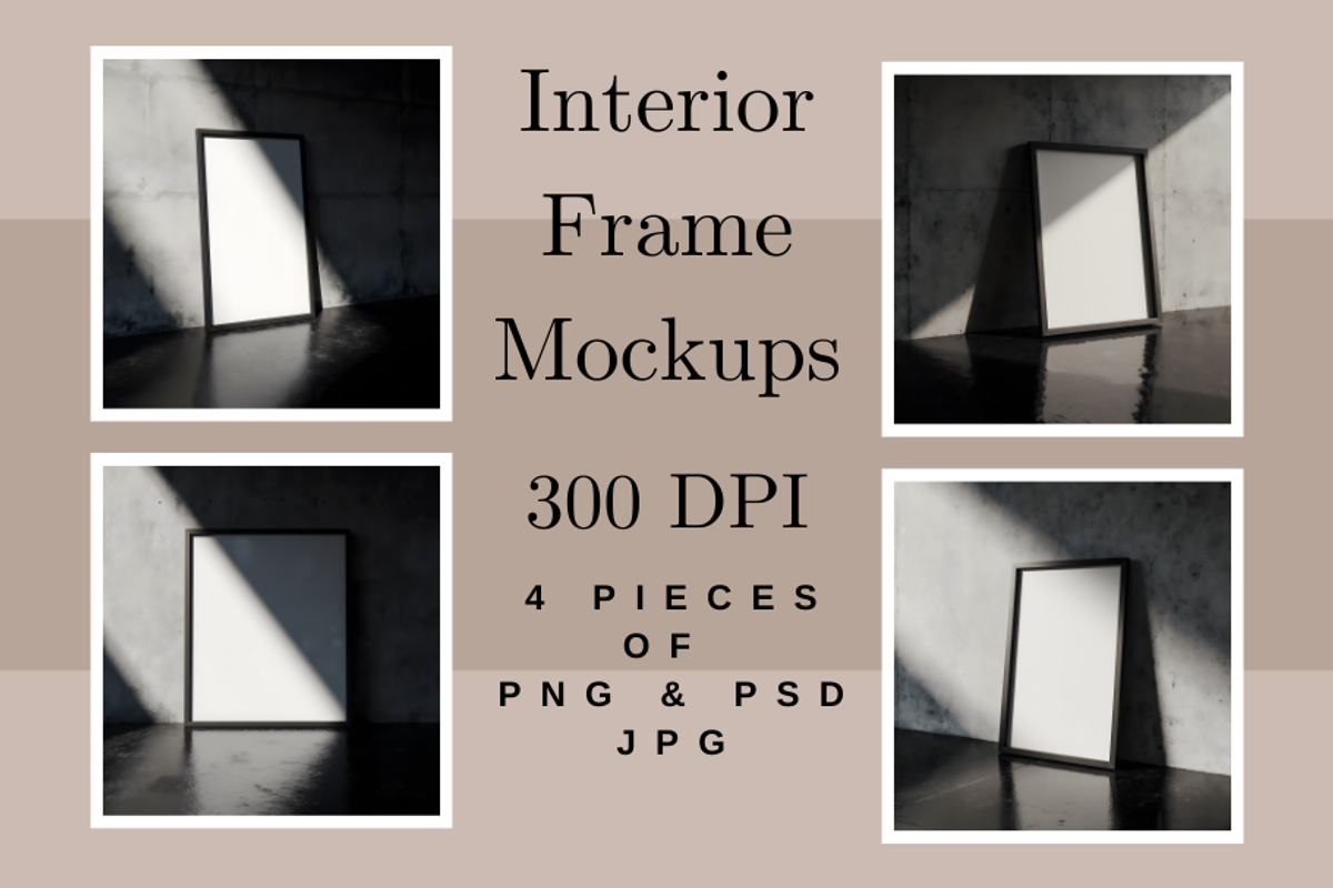 Interior Black Metal Frame Mockup |, a Mockup by StormDigitalArt (Photo 2 of 2)