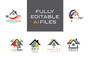 Painting Company Logo Collection, a Branding & Logo Template by YUDesignStore (Thumbnail 2 of 16)